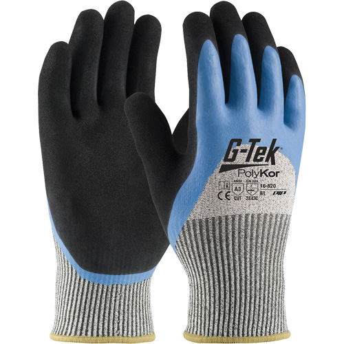 Gants isol&eacute;s r&eacute;sistants aux coupures G-Tek PolyKor, Taille Petit, Calibre 13, Rev&ecirc;tement Latex de caoutchouc, Enveloppe en Fil technique, ANSI/ISEA 105 niveau 3 Groupe Belzile Dickner