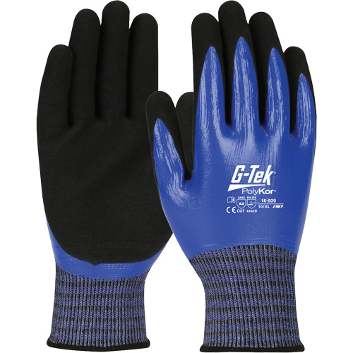 Gants r&eacute;sistants aux coupures G-Tek PolyKor X7, Taille Petit, Calibre 18, Rev&ecirc;tement Nitrile, Enveloppe en Fil technique, ANSI/ISEA 105 niveau 4 Groupe Belzile Dickner
