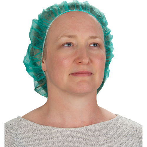 Bouffant Caps, Polypropylene, 24", Green Groupe Belzile Dickner