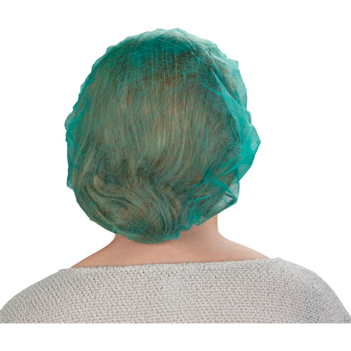 Bouffant Caps, Polypropylene, 24", Green Groupe Belzile Dickner