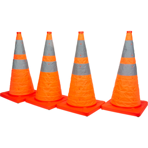 C&ocirc;ne de signalisation repliable, 28" h, Orange Groupe Belzile Dickner