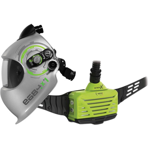e3000x Welding Belt-Mount PAPR System, Headcover & Faceshield/Welding Helmet, Lithium-Ion Battery Groupe Belzile Dickner