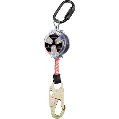 Cordage de s&eacute;curit&eacute; autor&eacute;tractable avec petit mousqueton Dynamic, 6', Polyester, Pivotant Groupe Belzile Dickner