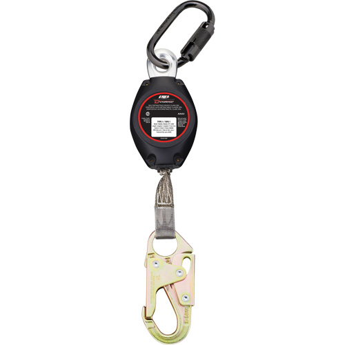 Cordage de s&eacute;curit&eacute; autor&eacute;tractable avec petit mousqueton Dynamic, 7', Polyester, Pivotant Groupe Belzile Dickner