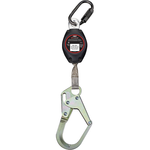 Cordage de s&eacute;curit&eacute; autor&eacute;tractable avec mousqueton moyen Dynamic, 7', Polyester, Pivotant Groupe Belzile Dickner