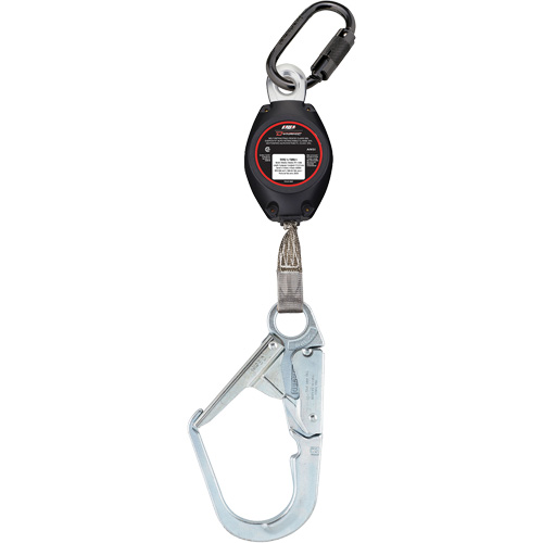 Cordage de s&eacute;curit&eacute; autor&eacute;tractable avec grand mousqueton Dynamic, 7', Polyester, Pivotant Groupe Belzile Dickner
