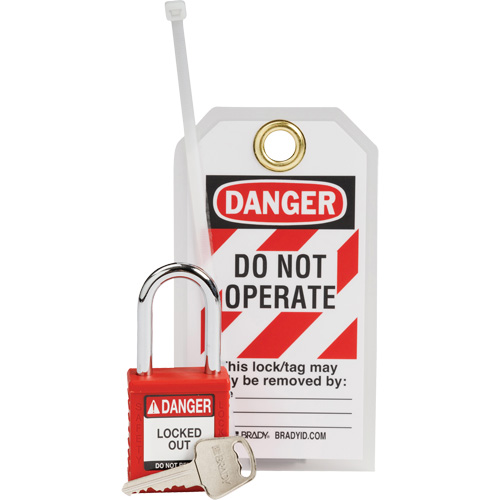 Nylon Safety Lockout Padlock & Tag Kit, 3 Components Groupe Belzile Dickner