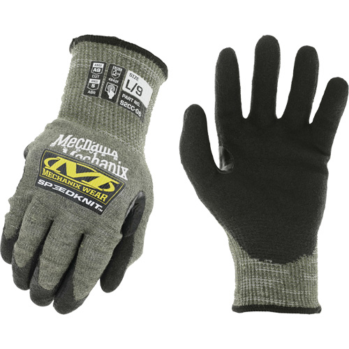Speedknit Work Gloves, Size 7, 13 Gauge, Urethane Coated, HPPE/Tungsten Shell, ASTM ANSI Level A9 Groupe Belzile Dickner