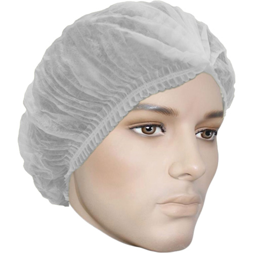 Bonnet bouffant pliss&eacute; Cova-Cap, Polypropyl&egrave;ne, 21", Blanc Groupe Belzile Dickner