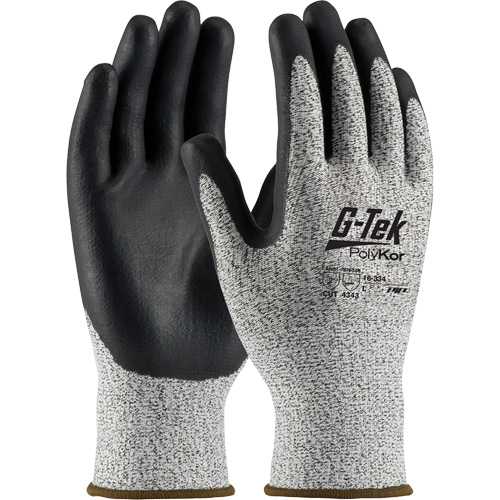Gants r&eacute;sistants &agrave; la coupe G-Tek, Taille T-petit, Calibre 13, Rev&ecirc;tement Nitrile, Enveloppe en PolyKor, ASTM ANSI niveau A2/EN 388 niveau 3/EN 388 niveau B Groupe Belzile Dickner