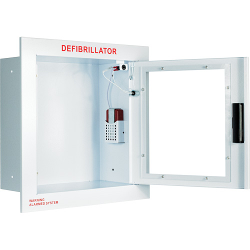 Grande armoire enti&egrave;rement encastr&eacute;e avec alarme, Zoll AED Plus/Zoll AED 3/Cardio-Science/Physio-Control Pour, Non m&eacute;dical Groupe Belzile Dickner