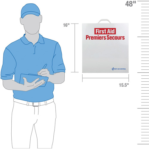 Armoire pour premiers soins SmartCompliance, R&eacute;pond &agrave; la norme CSA Z1220-17 type 2 environnements &agrave; faible risque, Moyen (26-50 travailleurs) Groupe Belzile Dickner