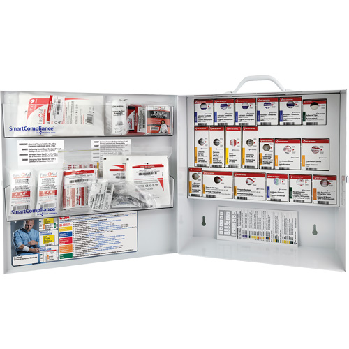 Armoire pour premiers soins SmartCompliance, R&eacute;pond &agrave; la norme CSA Z1220-17 type 2 environnements &agrave; faible risque, Moyen (26-50 travailleurs) Groupe Belzile Dickner
