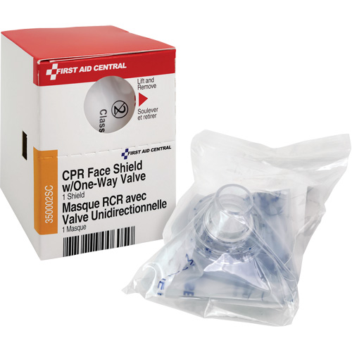 SmartCompliance&reg; Refill CPR Faceshield with One-Way Valve, Single Use Faceshield, Class 2 Groupe Belzile Dickner