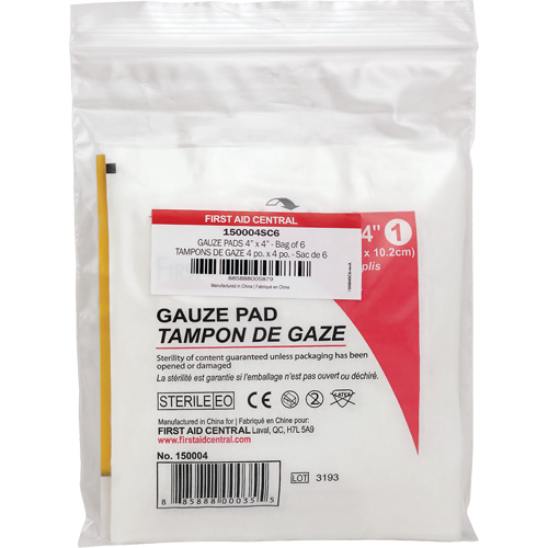 Recharge de gaze SmartCompliance, Tampon, 4" lo x 4" la, St&eacute;rile, Dispositif m&eacute;dical Classe 1 Groupe Belzile Dickner