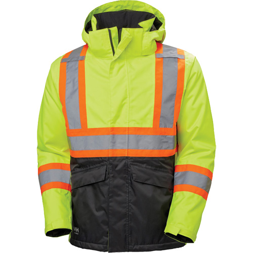 Veste d'hiver Alta, Polyester, Noir/Jaune lime haute visibilit&eacute;, Petit Groupe Belzile Dickner