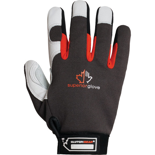Gants de m&eacute;canicien Clutch Gear Thinsulate, Paume Cuir fleur de ch&egrave;vre/Cuir refendu, Taille Petit/7 Groupe Belzile Dickner