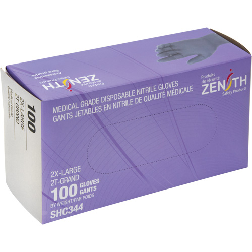 Medical Grade Disposable Gloves, 2X-Large, Nitrile, 6-mil, Powder-Free, Black, Class 2 Groupe Belzile Dickner