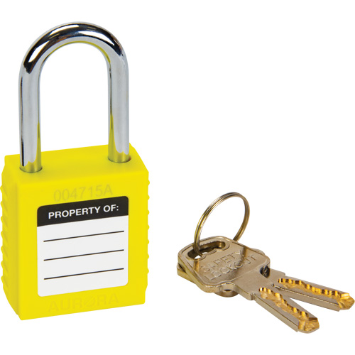 Lock for Lockouts, Safety Padlock, Keyed Different, Thermoplastic, 1-1/2" Width Groupe Belzile Dickner