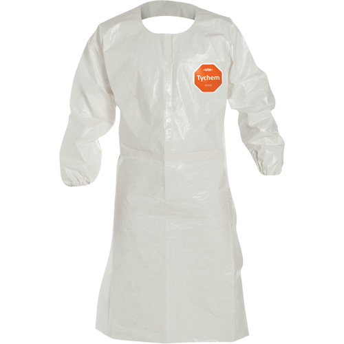 Disposable Sleeved Apron, Tychem&reg; 4000, White, 44" L Groupe Belzile Dickner