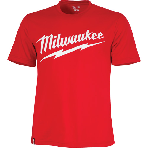 Chandail &agrave; manches courtes tr&egrave;s r&eacute;sistant avec logo Milwaukee, Hommes, Petit, Rouge Groupe Belzile Dickner