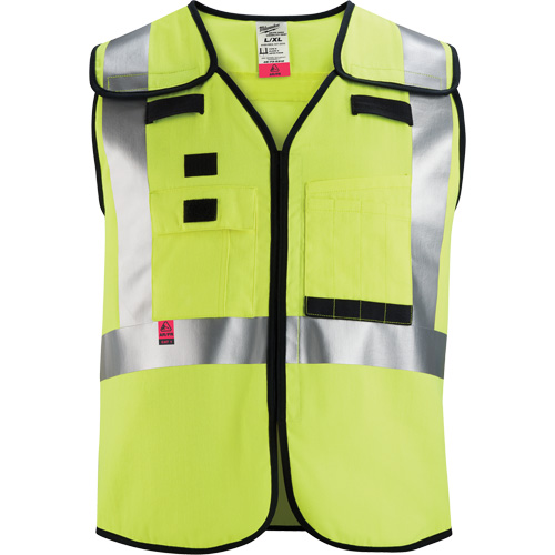 Breakaway Mesh Safety Vest, Black/High Visibility Lime-Yellow, Medium/Small Groupe Belzile Dickner