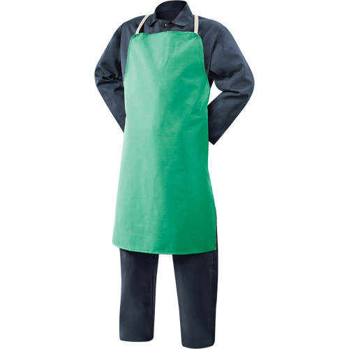 Weldlite Fire-Resistant Cotton Apron, Bib, 36" L, Green Groupe Belzile Dickner