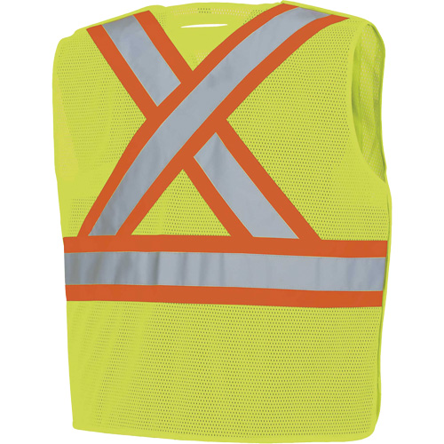 598P Veste de s&eacute;curit&eacute; &agrave; maille d&eacute;tachable, Jaune lime haute visibilit&eacute;, Moyen/Petit, Polyester Groupe Belzile Dickner