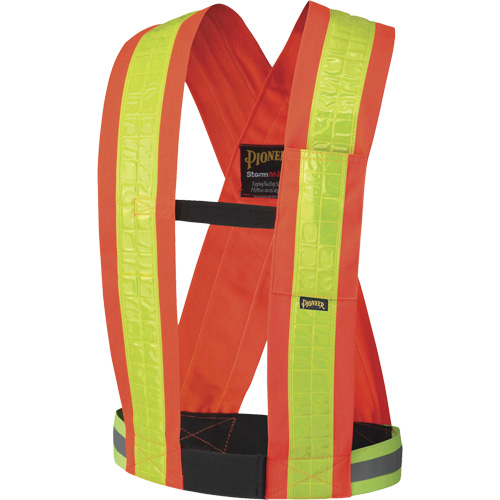 5593 Safety Sash, High Visibility Orange, Yellow Reflective Colour, One Size Groupe Belzile Dickner