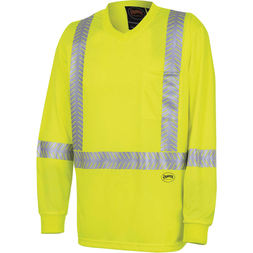 6905A Ultra-Cool Ultra-Breathable Long-Sleeved Safety Shirt, X-Small, High Visibility Lime-Yellow Groupe Belzile Dickner