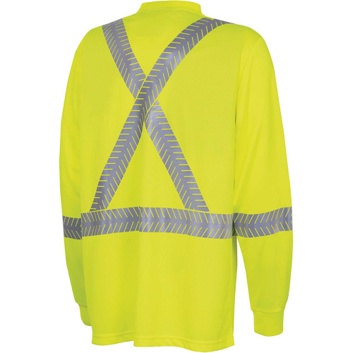 6905A Ultra-Cool Ultra-Breathable Long-Sleeved Safety Shirt, X-Small, High Visibility Lime-Yellow Groupe Belzile Dickner