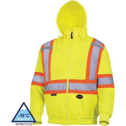 6925 Chandail &agrave; capuche, T-petit, Jaune haute visibilit&eacute; Groupe Belzile Dickner