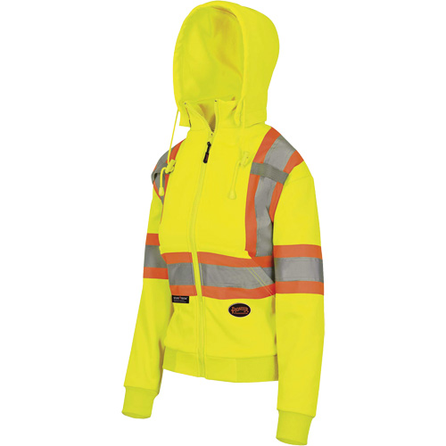 6925W Women's Zip Style Hoodie, X-Small, High Visibility Yellow Groupe Belzile Dickner