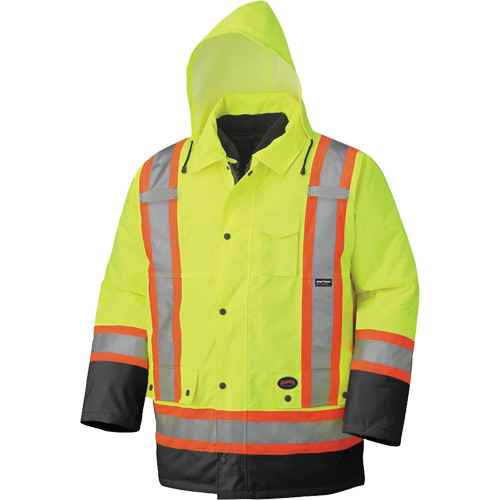5021BB Waterproof 7-in-1 Parka, High Visibility Lime-Yellow, X-Small Groupe Belzile Dickner