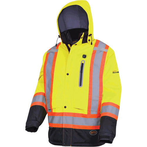 5408 Waterproof Heated Insulated Jacket, Men's, Small, High Visibility Lime-Yellow Groupe Belzile Dickner