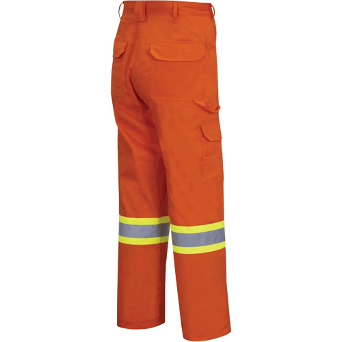 4462 Bright Safety Cargo Pants with Startech&reg; Tape, Cotton, 30, High Visibility Orange Groupe Belzile Dickner