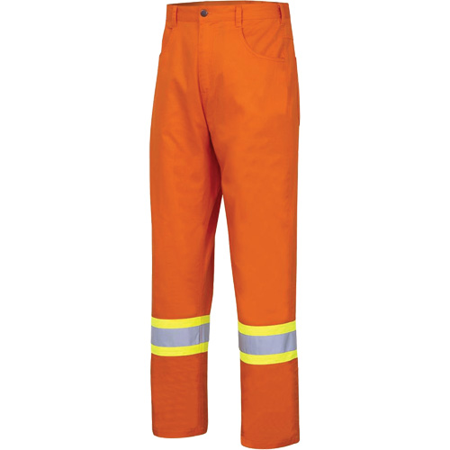 4461 Ultra-Cool Safety Pants, Cotton, 32, High Visibility Orange Groupe Belzile Dickner