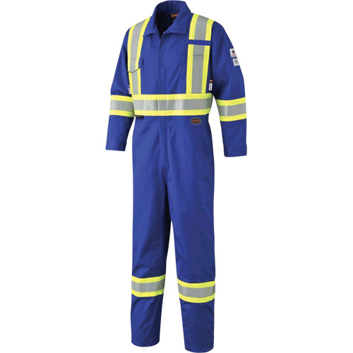 7704 FR-Tech&reg; High-Visibility Coveralls, Size 42, Royal Blue, 10 cal/cm²/9.7 cal/cm² Groupe Belzile Dickner