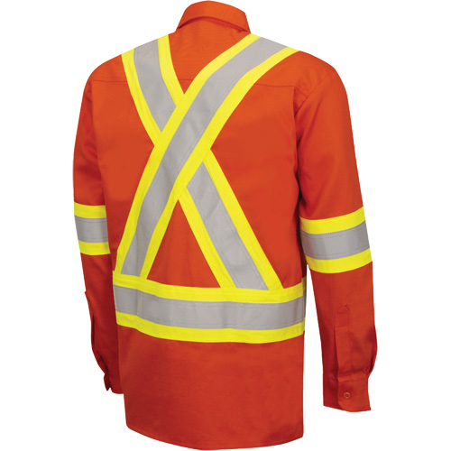 7743 Chemise de s&eacute;curit&eacute; ignifug&eacute;e FR-Tech, Petit, Orange haute visibilit&eacute; Groupe Belzile Dickner