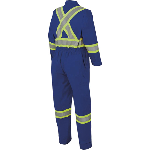 7706 FR-Tech&reg; Flame-Resistant Coverall with Leg Zippers, Size 36, Royal Blue, 9.7 cal/cm² Groupe Belzile Dickner