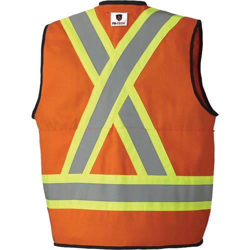 7732 Veste d'arpenteur ignifuge et r&eacute;sistant aux arcs &eacute;lectriques FR-Tech, Petit, Orange haute visibilit&eacute;, 9,7 cal/cm² Groupe Belzile Dickner