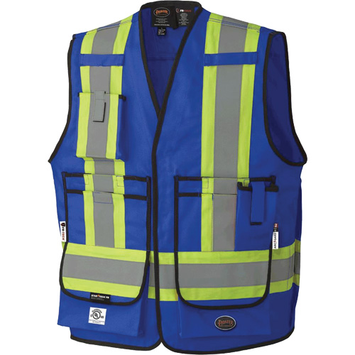 7733 Veste d'arpenteur ignifuge et r&eacute;sistant aux arcs &eacute;lectriques FR-Tech, Petit, Bleu royal, 9,7 cal/cm² Groupe Belzile Dickner