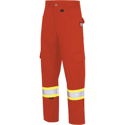 7765 Pantalon cargo de s&eacute;curit&eacute; haute visibilit&eacute; r&eacute;sistant aux arcs &eacute;lectriques FR-Tech 88/12, 32, x 34, Orange haute visibilit&eacute;, 10 cal/cm² Groupe Belzile Dickner