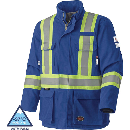 5523 Manteau de s&eacute;curit&eacute; ignifuge, Petit, Bleu royal, 58 cal/cm² Groupe Belzile Dickner