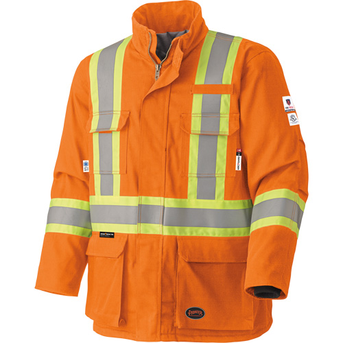 5533 Manteau de s&eacute;curit&eacute; ignifuge, Petit, Orange haute visibilit&eacute;, 58 cal/cm² Groupe Belzile Dickner