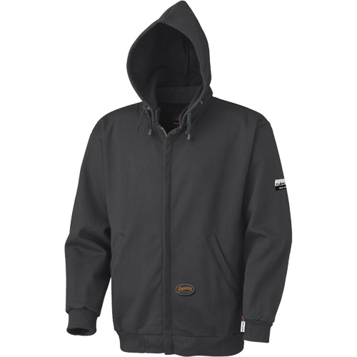 337 Flame-Resistant Zip Style Hoodie, Men's, X-Small, Black, 22 cal/cm² Groupe Belzile Dickner
