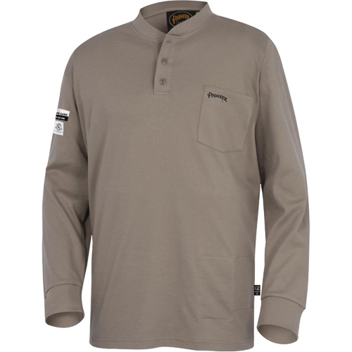 331 FR Interlock Henley Shirt, Small, Beige Groupe Belzile Dickner
