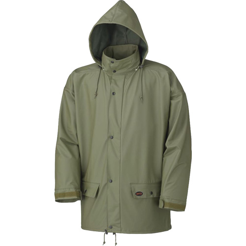 D7000 Stretch Rain Jacket, Polyurethane, X-Small, Green Groupe Belzile Dickner