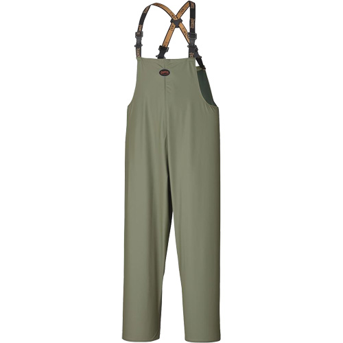 D7020 Dry King&reg; Stretch Bib Pants, X-Small, Polyurethane, Green Groupe Belzile Dickner