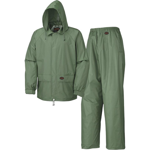 583 Rain Suit, Polyester/PVC, Small, Green Groupe Belzile Dickner